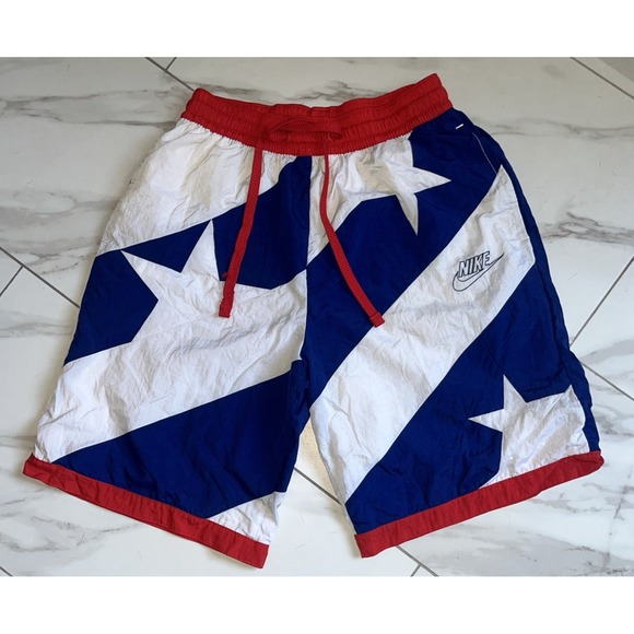 Nike Other - Nike Dri-Fit Throwback Basketball Shorts Men's M USA Red White Blue CK6311-492
